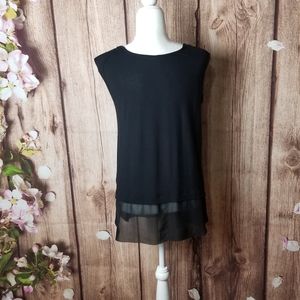 Bailey 44 Shinto chiffon hem top size M
